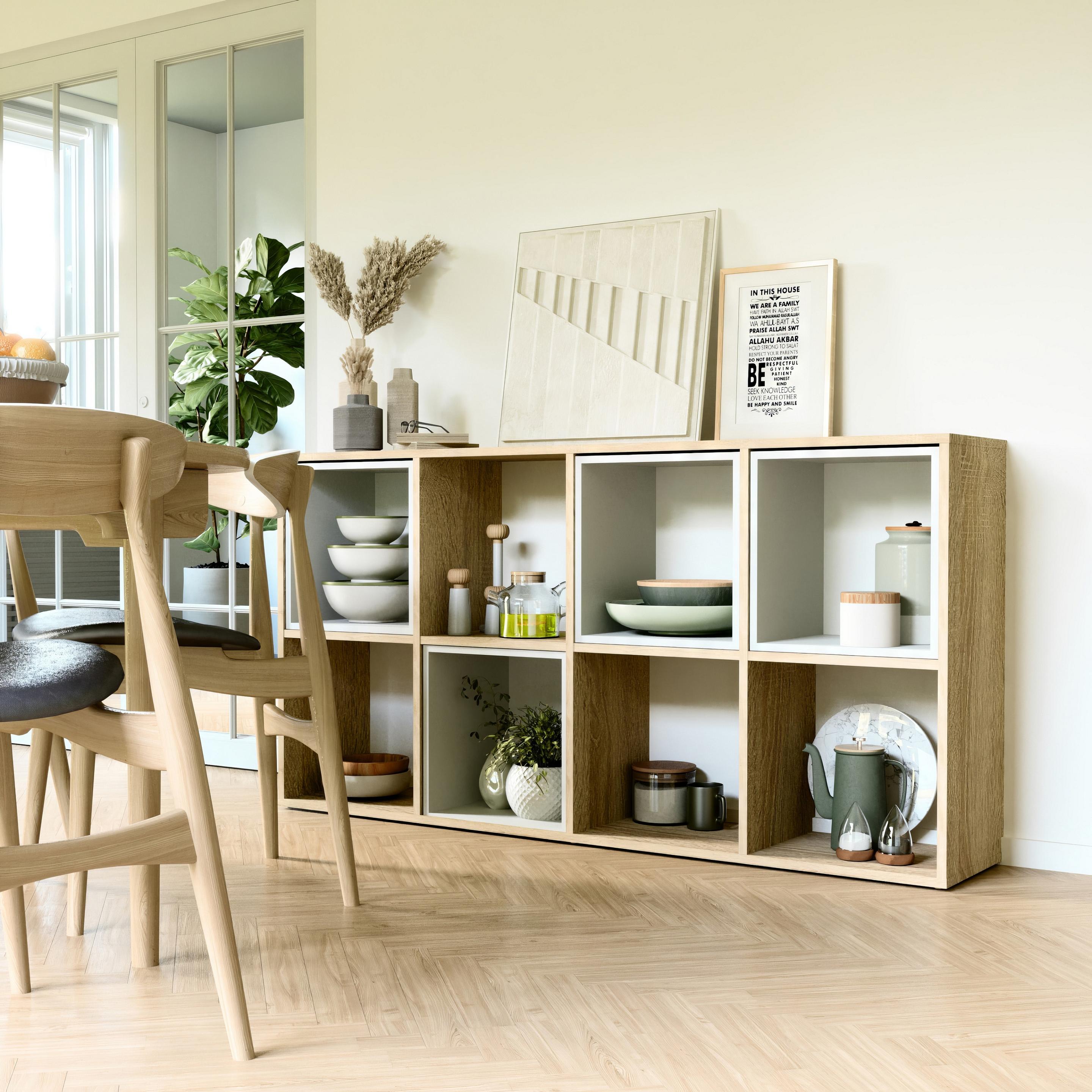 Thumbnail - Topeshop, Regal, Malax 2x4 Sonoma (147 x 30 x 75 cm)