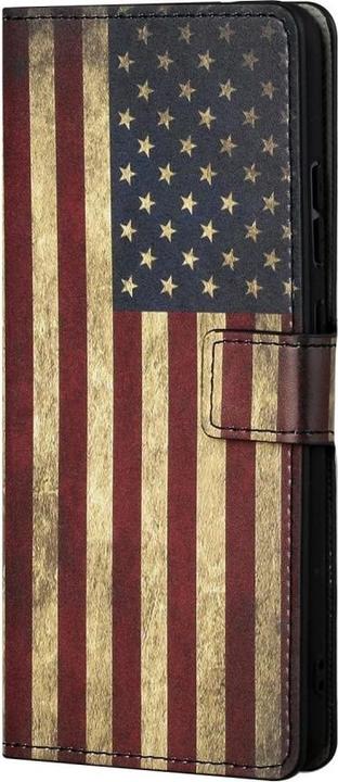 Produktbild Cover-Discount Galaxy S22+ - Leder Hülle Etui US Flagge (Samsung Galaxy S22+)