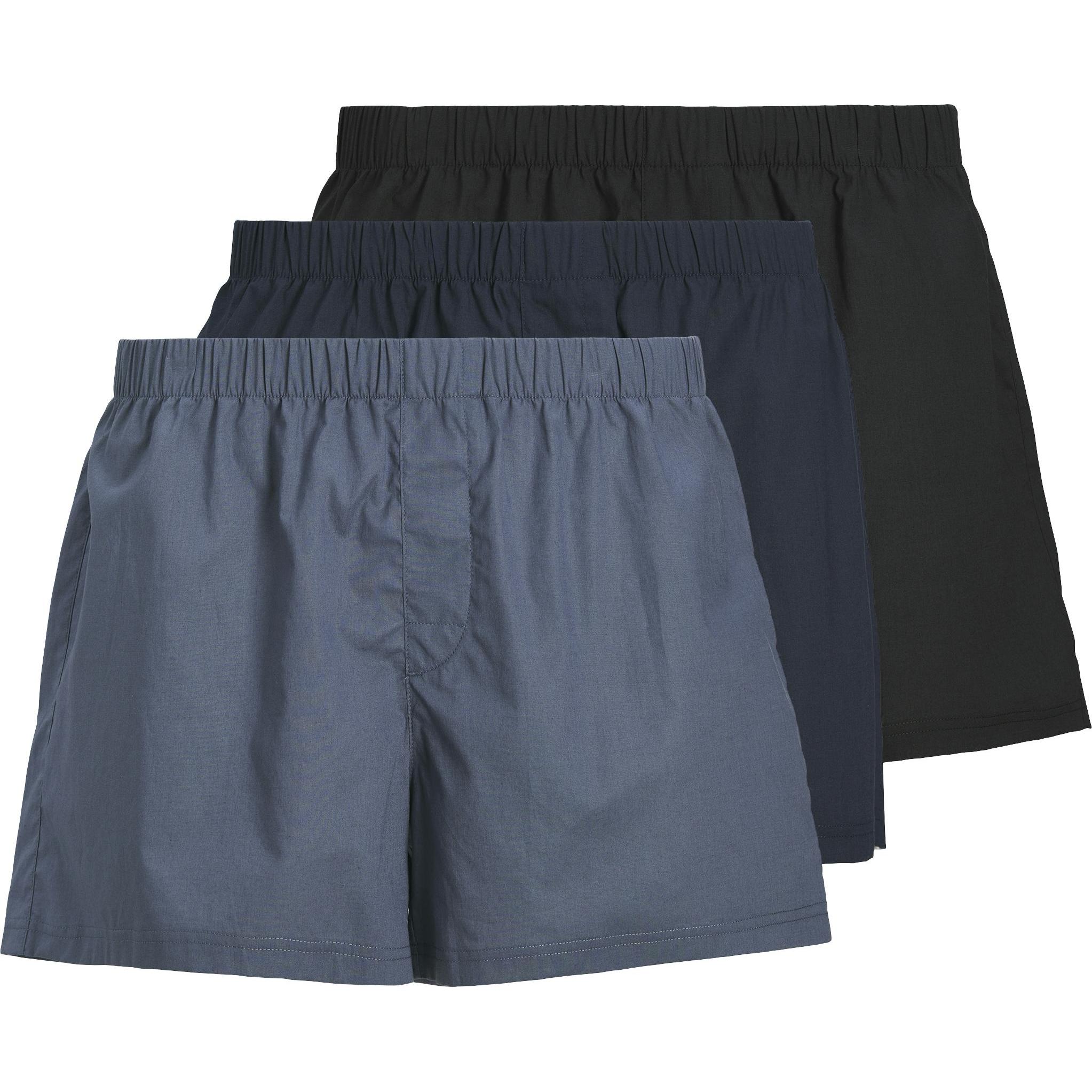 Jack & Jones, Herren, Unterhosen, Jacmilano Woven Boxers 3 Pack Noos, Blau, (XL, 3er Pack)