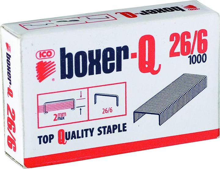 Ico Klammern Boxer, 26/6, verzinkt, 1000 Stck (1000x)