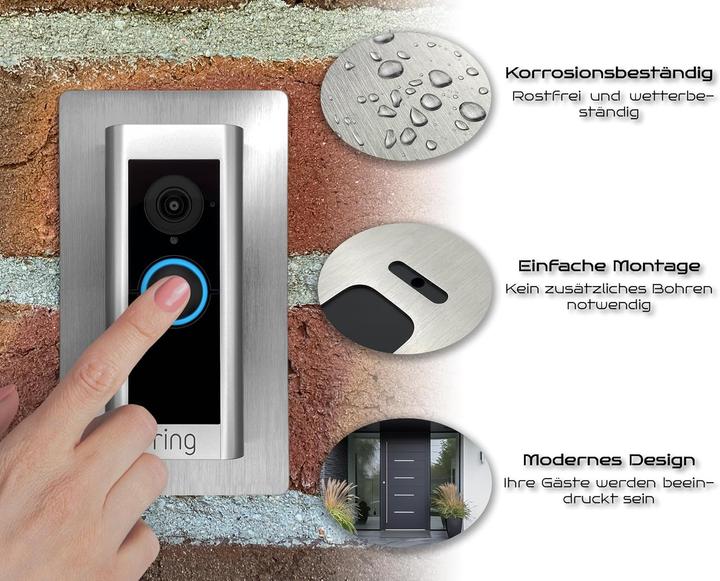 Produktbild Baron Design Edelstahl Blende für Ring Video Doorbell Pro