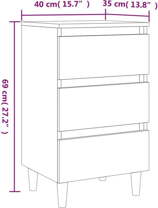 Immagine prodotto vidaXL Nachttisch (40 x 35 x 69 cm)