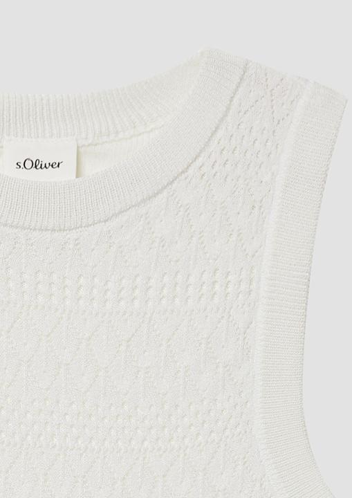 Produktbild S.Oliver Strickpullunder Verkürztes Top aus Ajourstrick (134, 140)