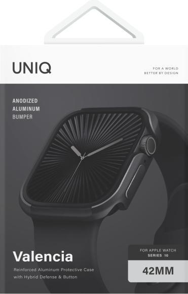 Actual product image Uniq Valencia case Apple Watch Series 42mm midnight black