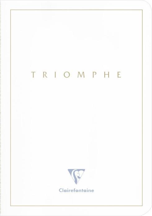 Image du produit Clairefontaine Triomphe GOLD carnet piqûre textile A5 96 pages uni papier blanc 90 g - (A5, Couverture souple)