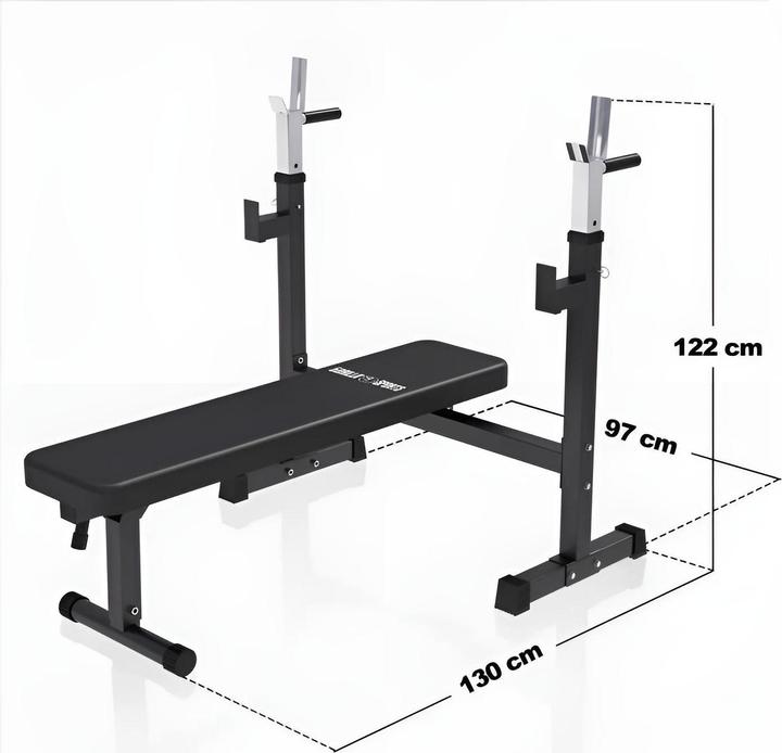 Immagine prodotto Gorilla Sports Hantelbank mit Ablage inkl. Hantelset 100kg