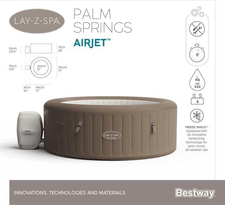 Actual product image Bestway 60017 Spa/Whirlpool, Round (6 Persons)