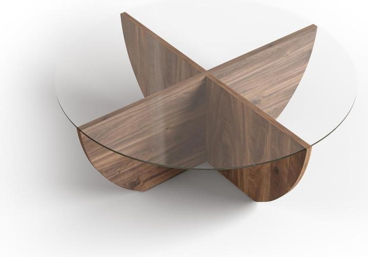 Actual product image Micadoni Glass Coffe Table, "Astrid", 80x80x30Made in Europe (80 x 80 x 30 cm)