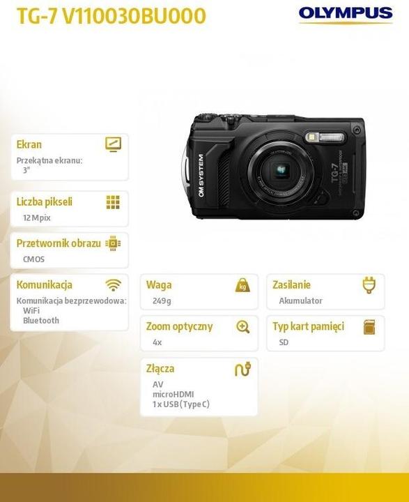 Image du produit OM System Tough TG-7 (4.5 - 18 mm, 12 Mpx, 1/2,3'')