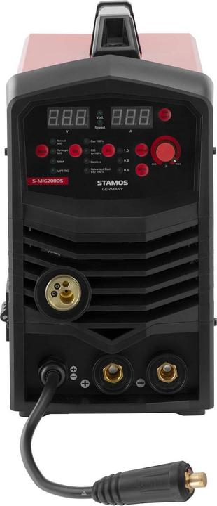 Produktbild Stamos MIG MAG Schweissgerät 200 A Duty Cycle 100 % Synergie E-Hand WIG Liftarc FCAW