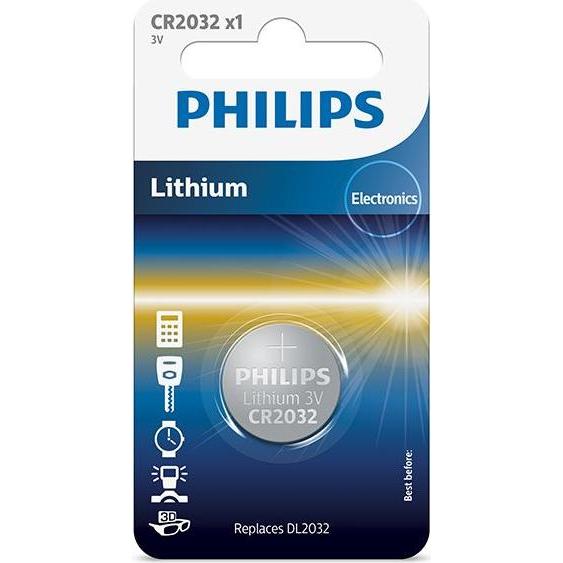 Philips Akku CR2032/01B (1 Stk., CR2032), Batterien + Akkus