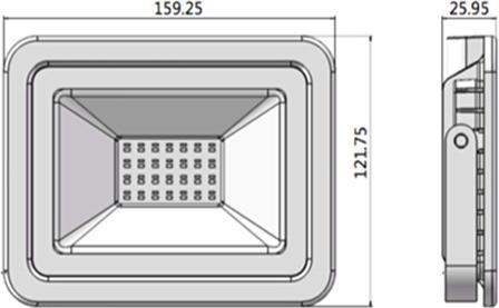 Image du produit Lumina Swiss Projecteur LED Slim 30W blanc chaud 3000K (3000 lm, IP65)