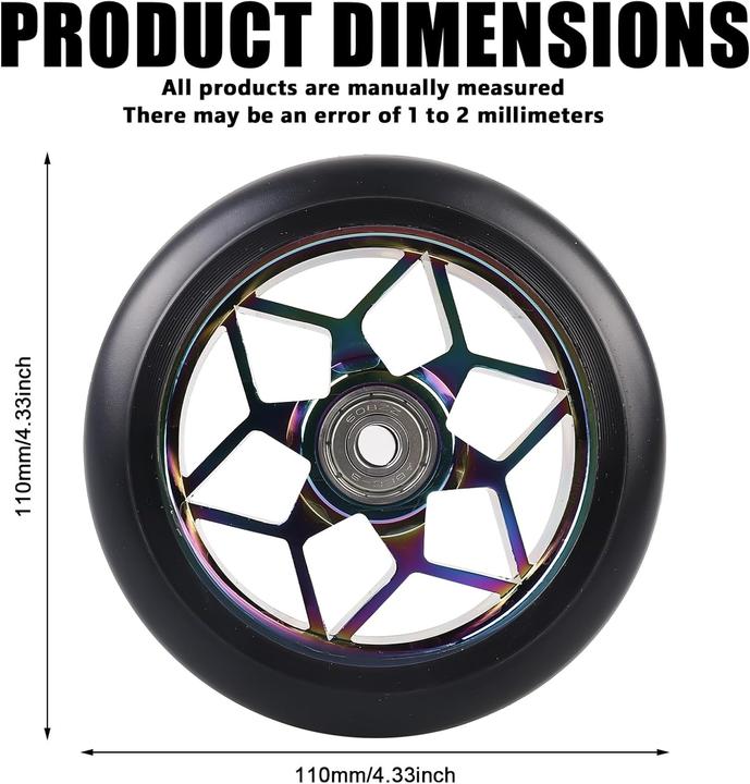 Actual product image Gomety Stunt Scooter Rollen-Set 110 mm