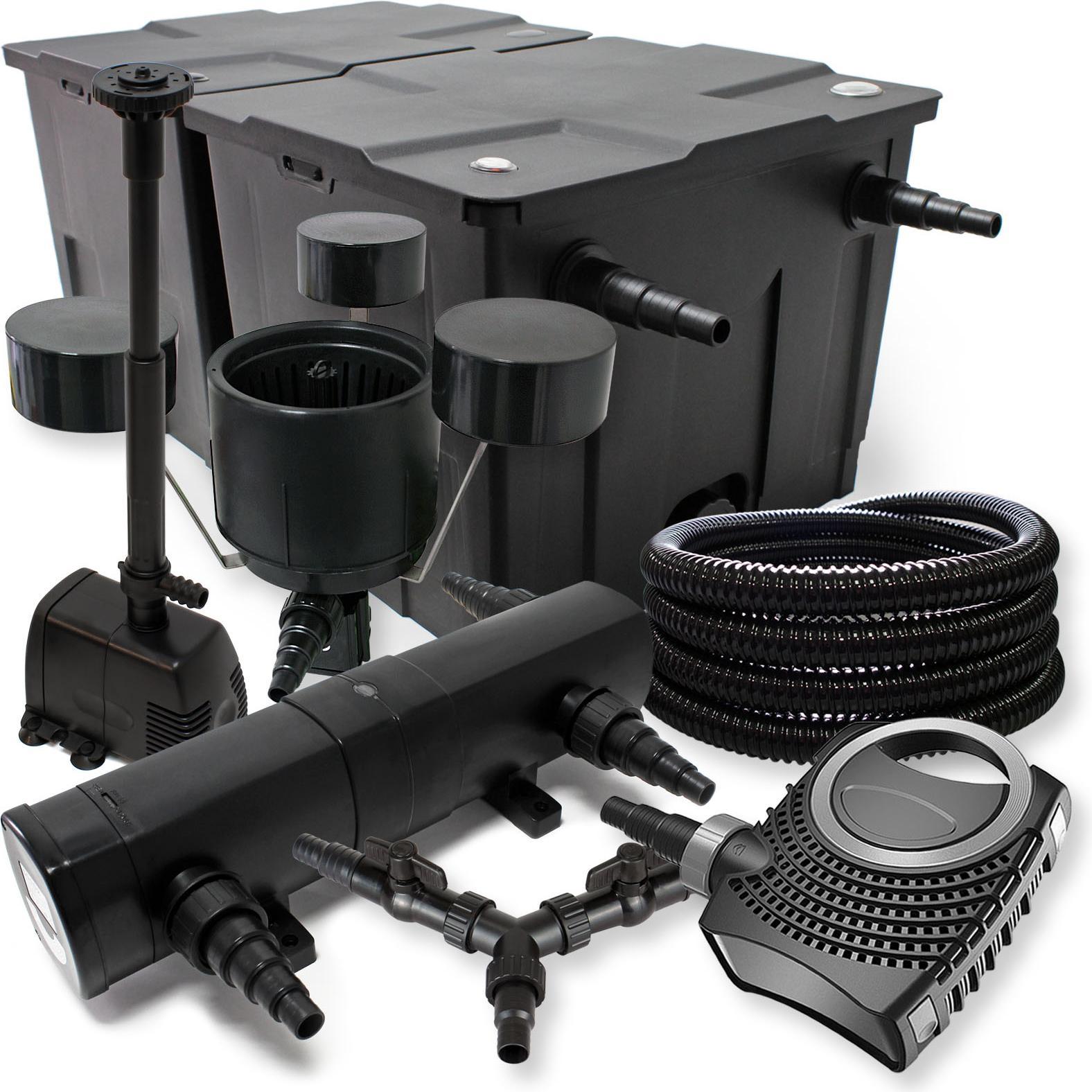 SunSun, Brunnen + Gartenteich, Filter Set 60000l Teich 36W UVC NEO8000 70W Schlauch Skimmer Springbrunne