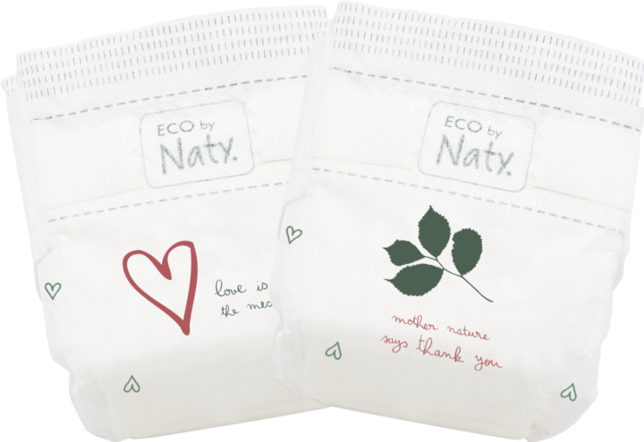 Actual product image Naty Organic diaper (Size 1, Half month box, 100 Piece)