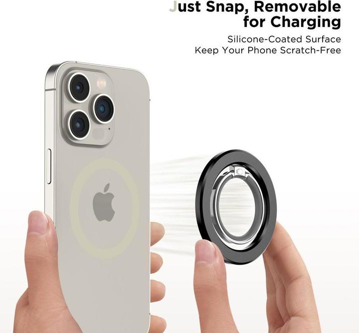 Actual product image Tech-Protect MMR300 magnetic holder / ring with MagSafe - black