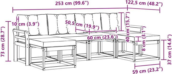 Produktbild vidaXL Outdoor-Sofa