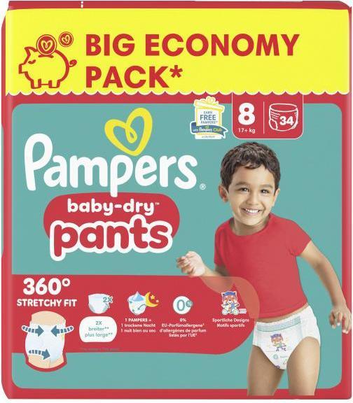 Produktbild Pampers Baby Dry Pants (Gr. 8, Tragepack, 34 Stk.)