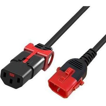 MicroConnect Powercord C13 IEC Lock+ - C14 (2.50 m), Cavo di alimentazione