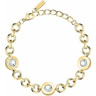 Trussardi, Armschmuck, - T-Logo TJAXC111 Statement Gold Plated Crystal Bracelet