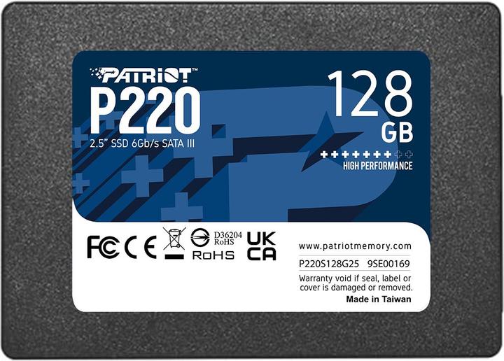 Image du produit Patriot SSD 128GB 2,5" P220 SATA3 550/480 (128 Go, 2.5")