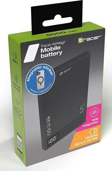 Actual product image Tracer POWERBANK AIRMAG1 5000MAH PD20W+15W MAG (5000 mAh, 20 W)