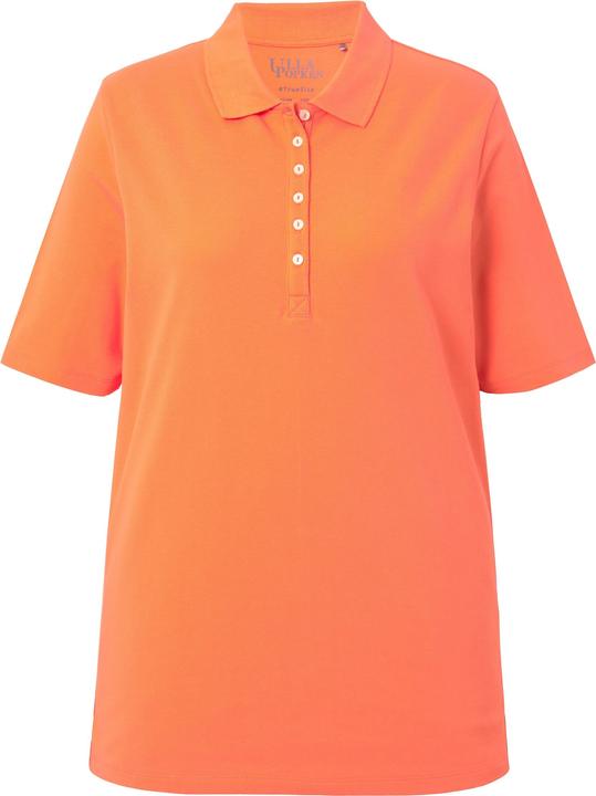 Produktbild Ulla Popken Poloshirt, Piqué, Polokragen, Samt-Knopfleiste, Halbarm (62)