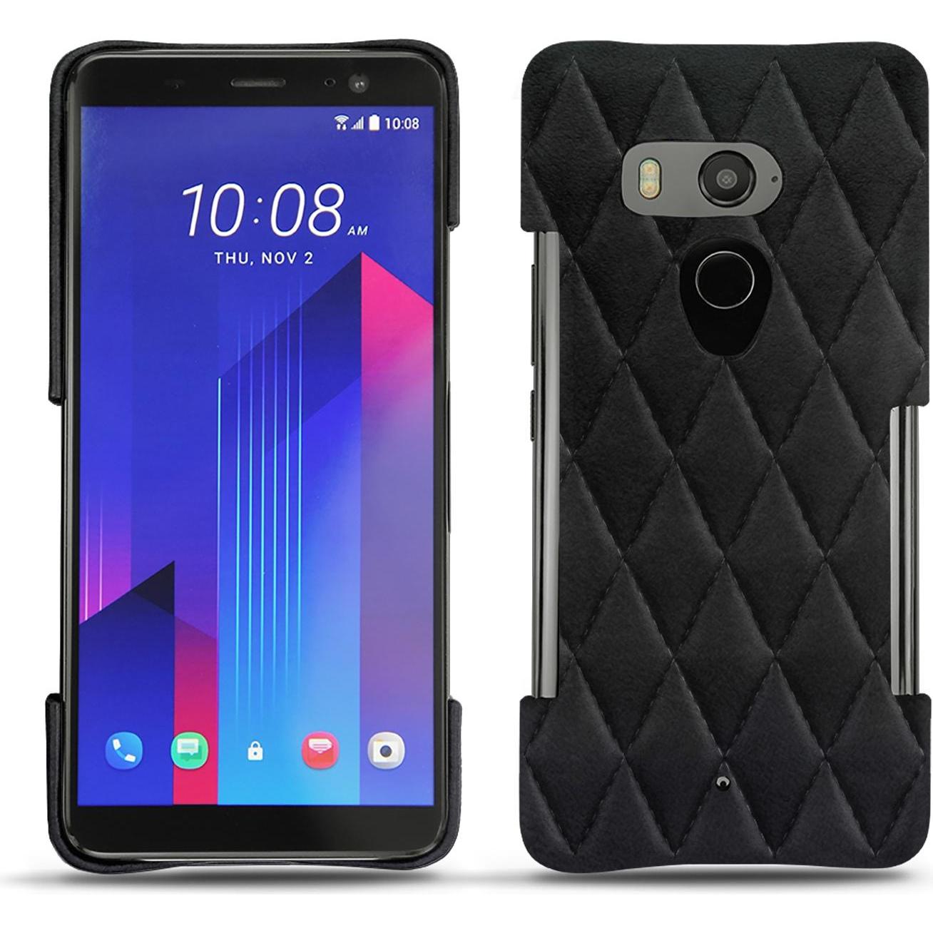 Noreve Lederschutzhülle (HTC U11+), Smartphone Hülle, Schwarz