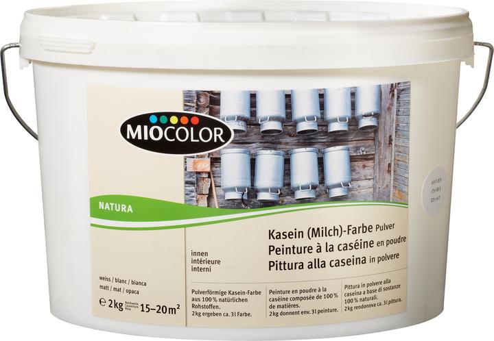 Produktbild Miocolor Kasein Milch Farbe Pulver 2kg (Weiss, 3 l)