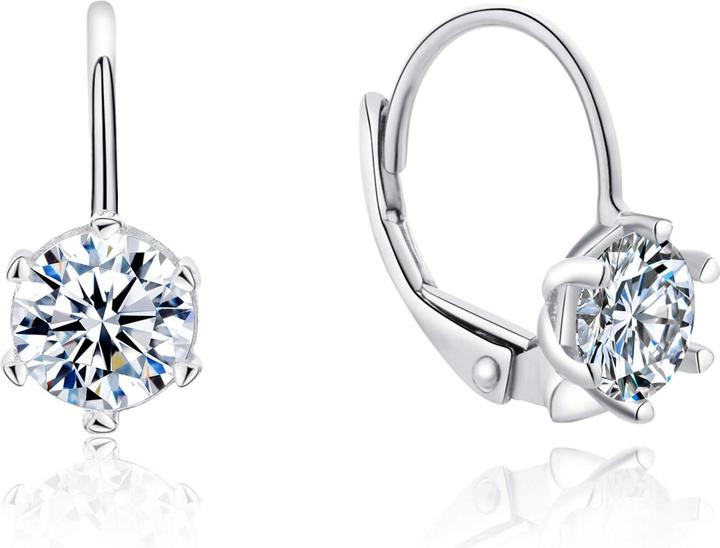 Immagine prodotto Moiss Orecchini in argento con zirconi trasparenti E0000676 - Dimensioni: 1,5 x 0,9 cm