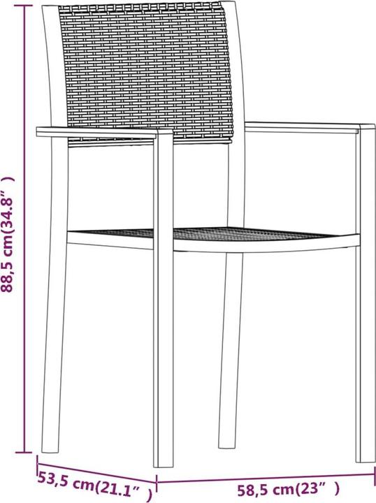 Produktbild vidaXL Garten-Essgruppe (200 x 100 x 74 cm)