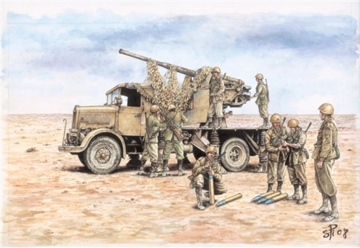 Produktbild Italeri Autocannone 3RO with 90/53 AA Gun