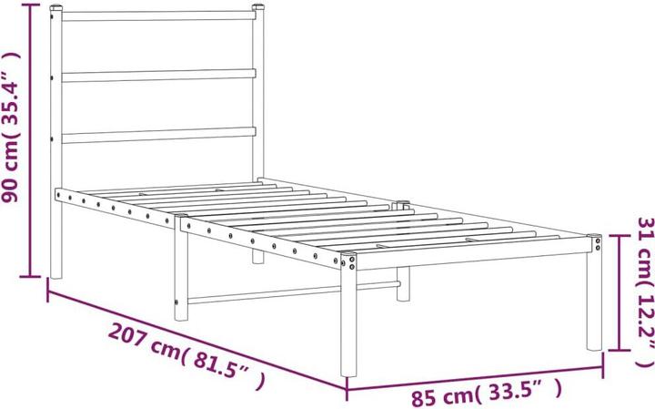 Image du produit vidaXL Bettgestell (80 x 200 cm)