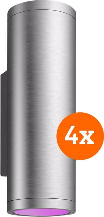 Image du produit Philips Hue Appear muurlamp White & Color - RVS 4-Pack (16000 lm, GU10)