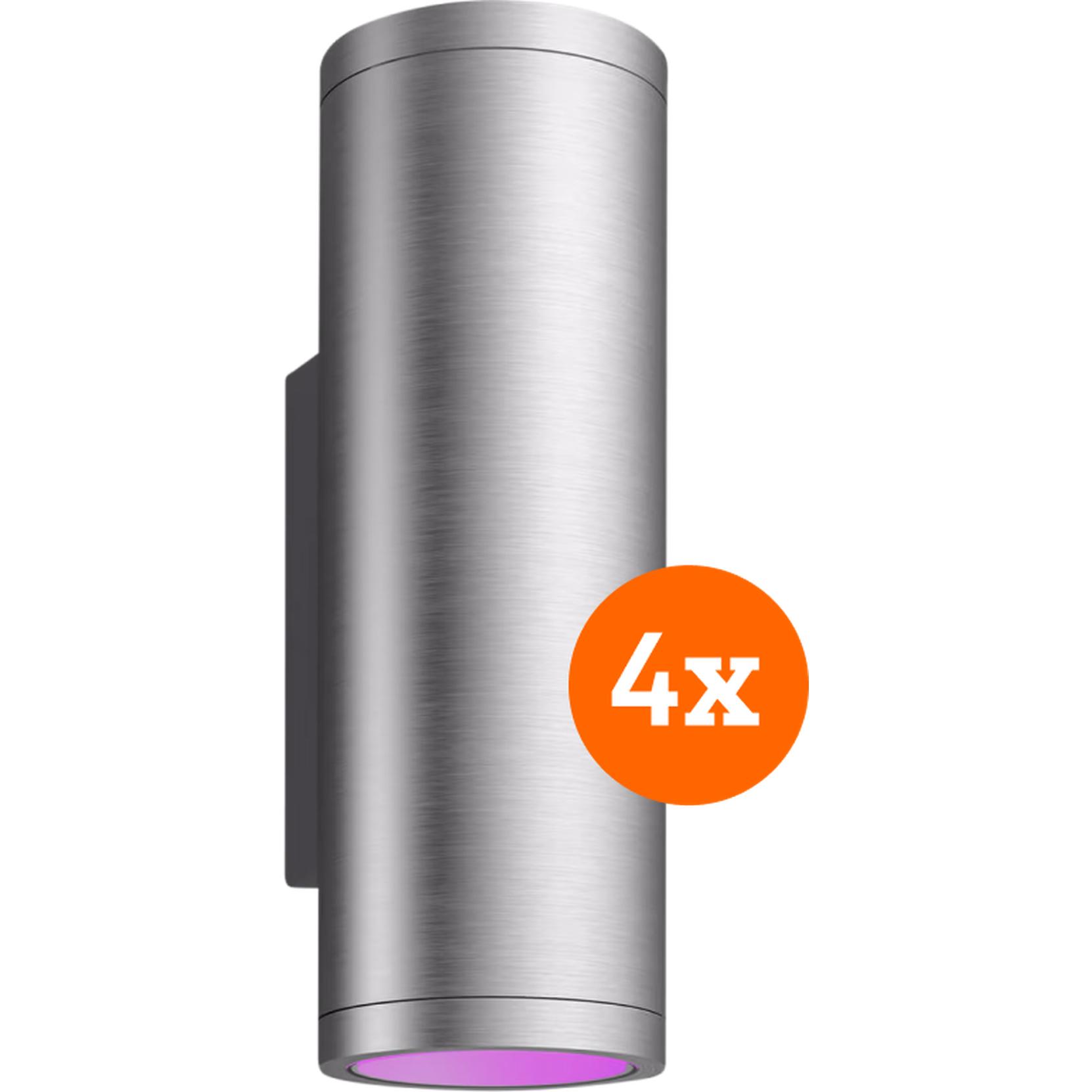 Philips, Illuminazione esterna, Hue Appear muurlamp White & Color - RVS 4-Pack (IP44)