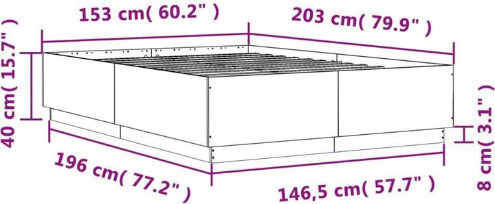 Actual product image vidaXL Bedstead (150 x 200 cm)