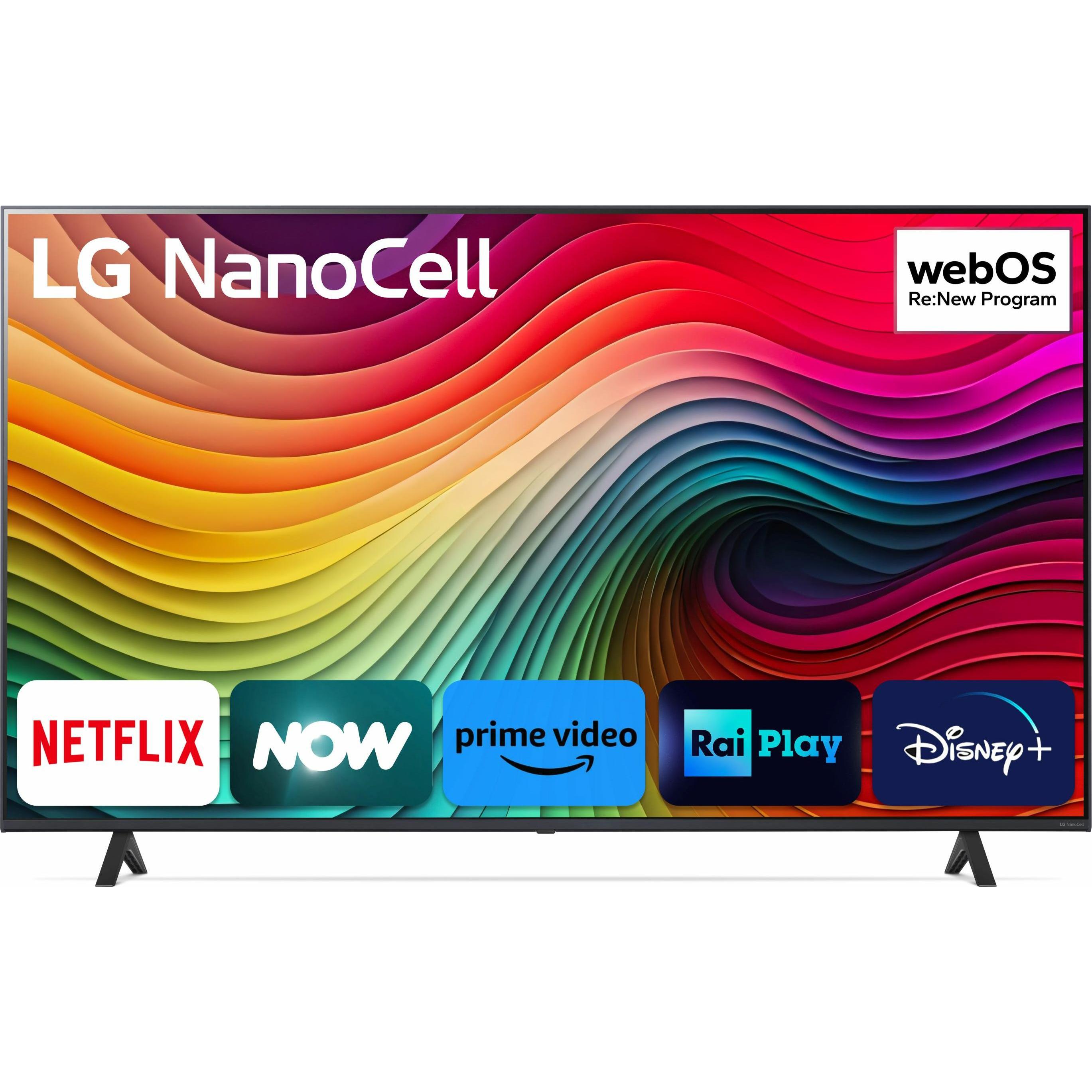 LG 50NANO81T6A (50", NANO81, Nano-Cell, 4K, 2024), TV, Schwarz