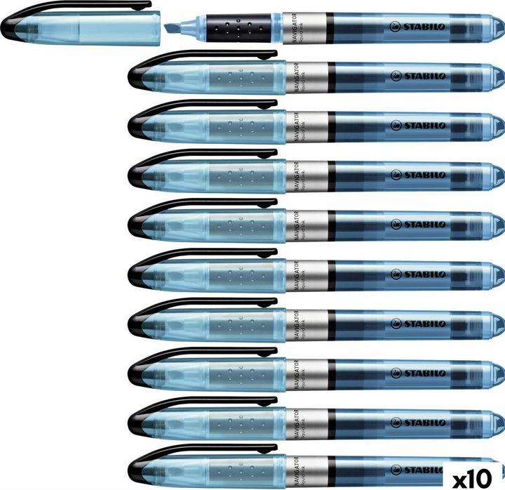 Produktbild STABILO Textmarker - NAVIGATOR - 10er Pack - blau (10x)