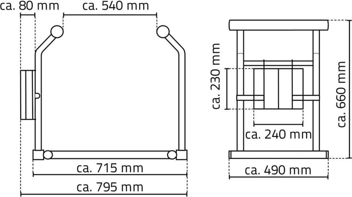 Immagine prodotto Ridder Dispositivo mobile Comfort per WC e cestino portaoggetti