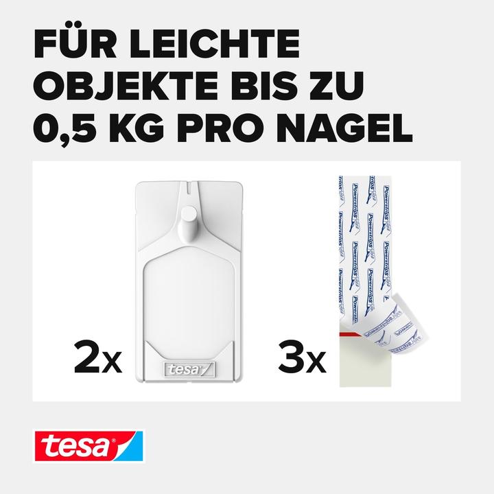 Actual product image tesa adhesive nail for wallpaper and plaster, 0,5 kg