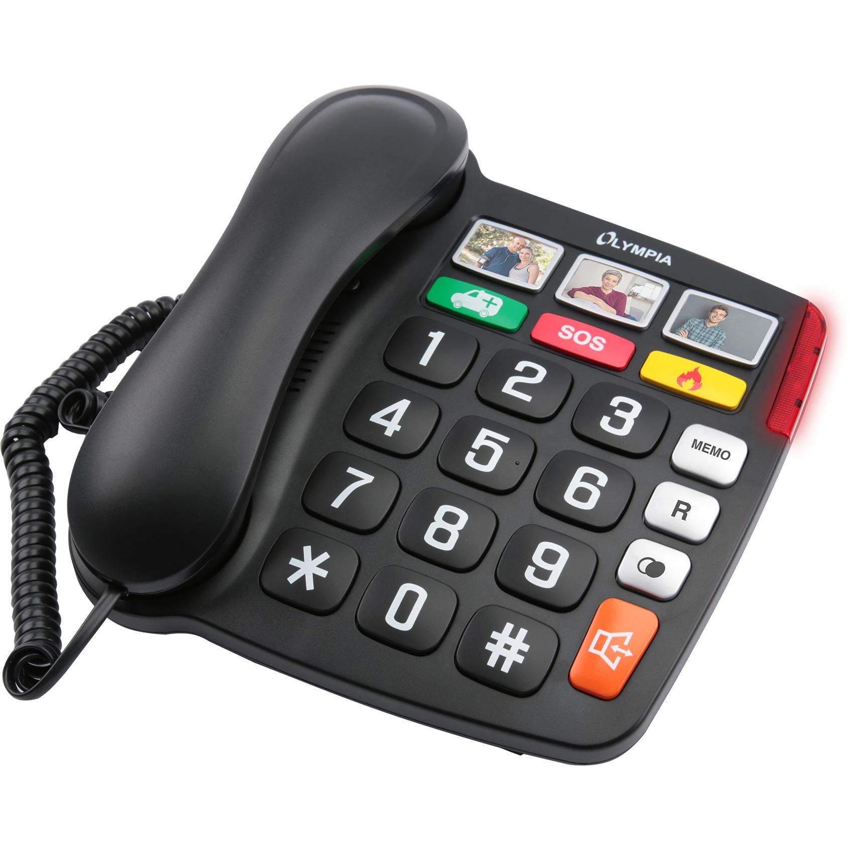 Olympia Telefon 4500, schnurgebunden, Telefon, Schwarz, Weiss