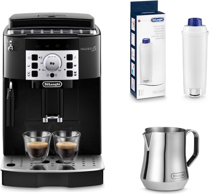 Actual product image De'Longhi Magnifica S + water filter + milk frothing jug offer set