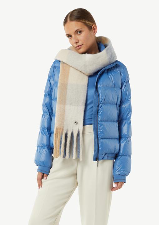 Actual product image Comma Tuch Karierter Strickschal mit Fransen