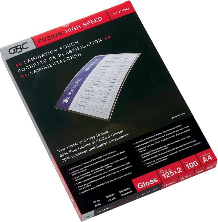 Produktbild GBC Laminierfolie (A4, 100 Stück, 125 µm)