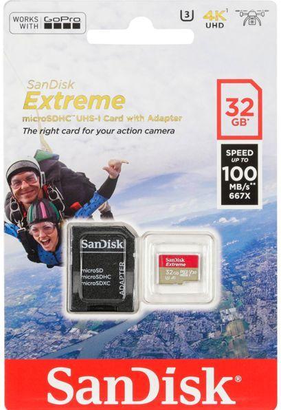 Produktbild Sandisk Extreme UHS-I V30 für Action Cam (32 GB, microSDHC, U3, UHS-I)