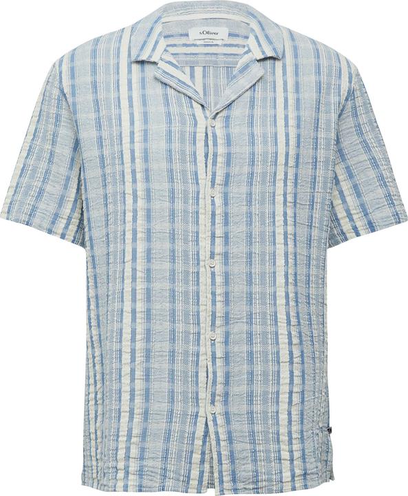 Actual product image S.Oliver Hemd Resort Fit: Kurzarm-Hemd mit Jacquard-Streifen (L)