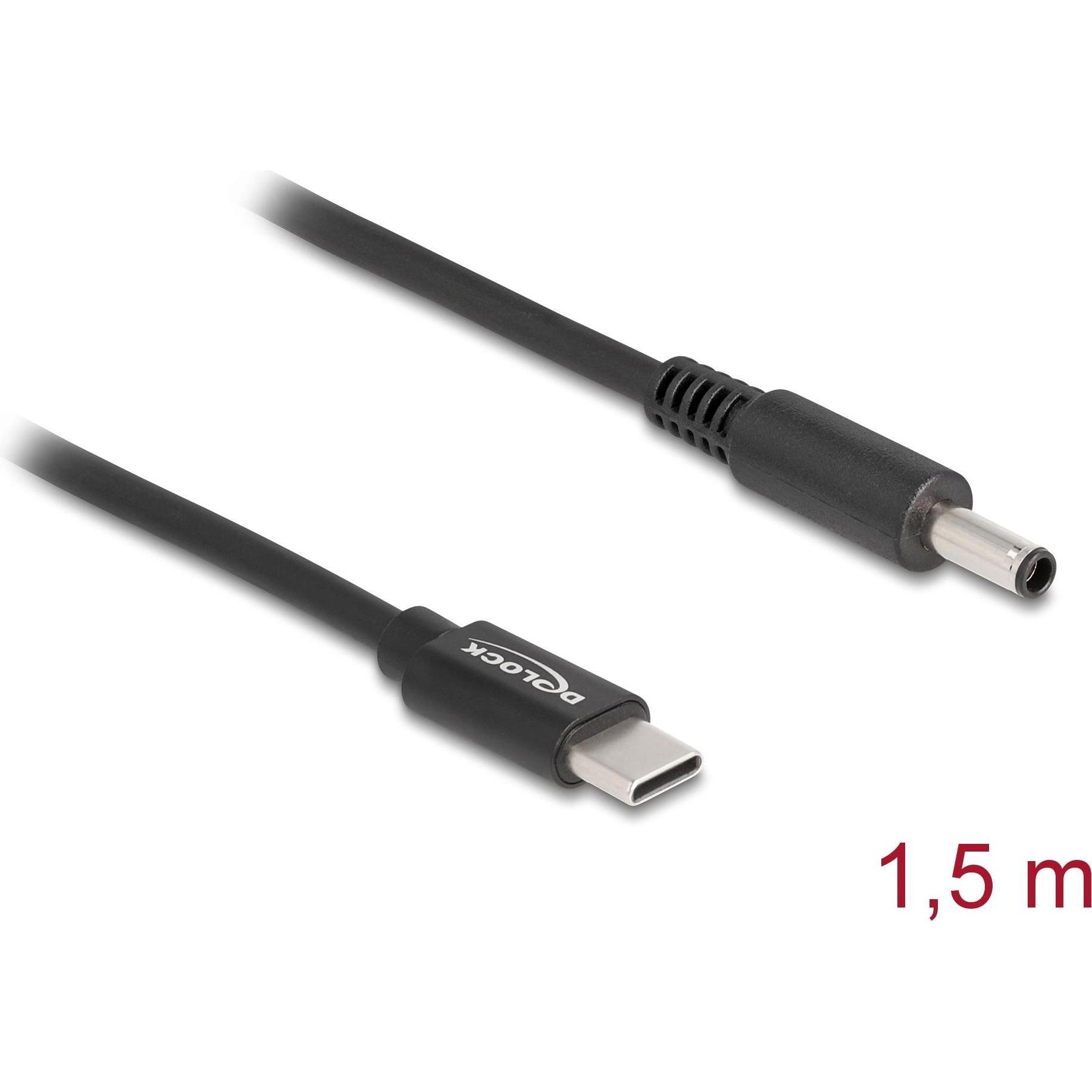 Delock Ladekabel USB-C zu Dell 4.5 x 3.0 mm Stecker 1.5 m (1.50 m), Stromkabel