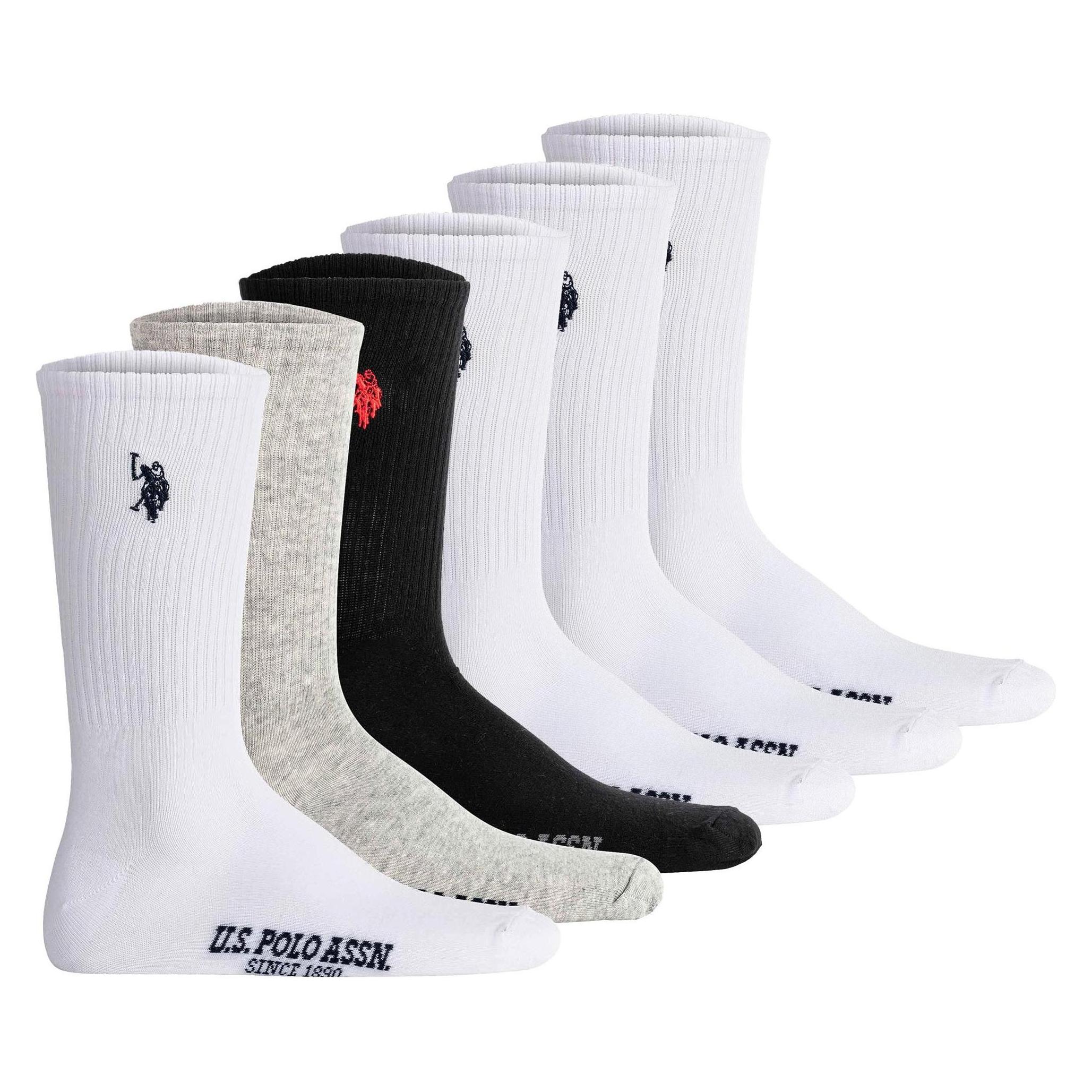 U.S. Polo, Herren, Sportsocken, Men Tennis 6 Pack (39 - 42), Mehrfarbig