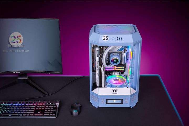 Produktbild Thermaltake The Tower 300 Hydrangea Blue (mATX, Mini-ITX)