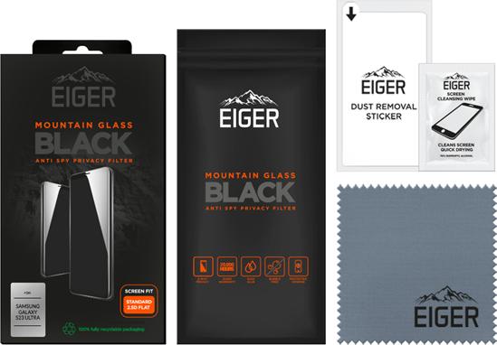 Actual product image Eiger Mountain Glass Black Edge (1 pcs., Samsung Galaxy S23 Ultra)
